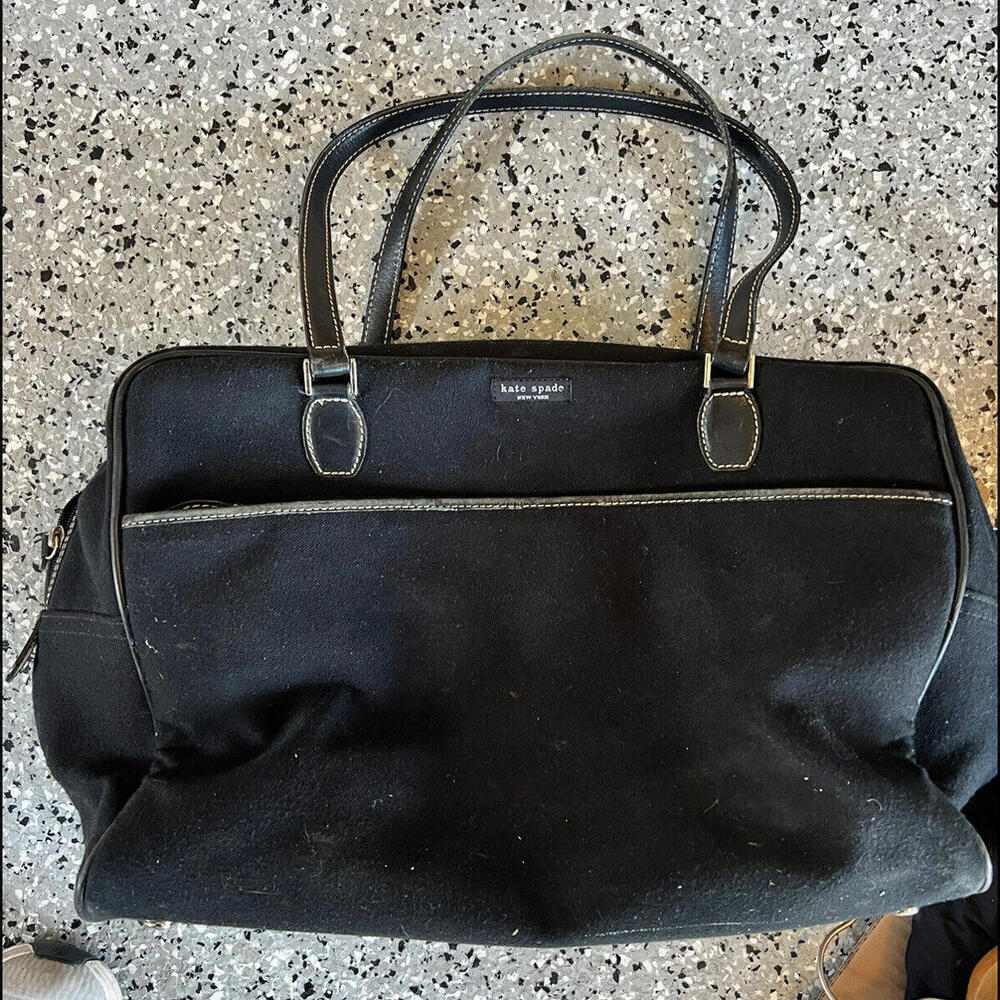 KATE SPADE WEEKENDER  LARGE BLACK TOTE TRAVEL BAG SHOULDER CARRYALL